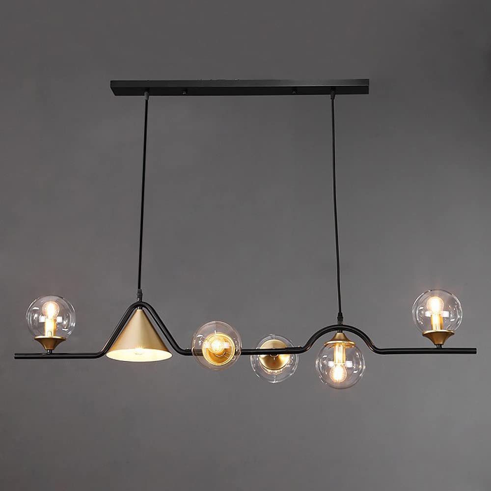 Arisha Modern LED Pendant Light Black/Gold Glass Living Room/Bedroom - Lamp Copper