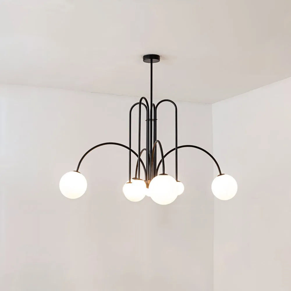 Monica Pendant Light Double Layer Glass Bubble - Lamp Copper