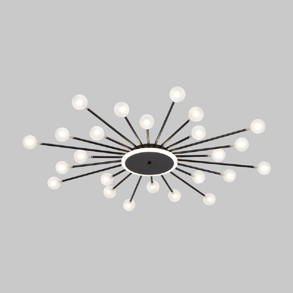 Arisha Nordic LED Flush Mount Ceiling Light Gold/Black Metal Living Room - Lamp Copper