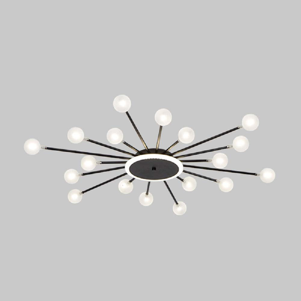 Arisha Nordic LED Flush Mount Ceiling Light Gold/Black Metal Living Room - Lamp Copper