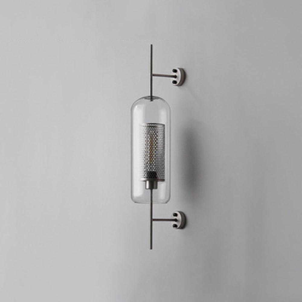 Kiri Industrial Classy Global Clear Glass Wall Lamp - Lamp Copper