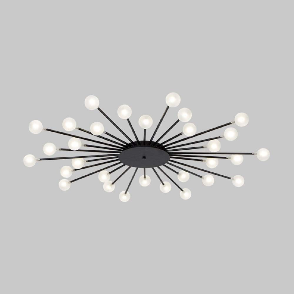 Arisha Nordic LED Flush Mount Ceiling Light Gold/Black Metal Living Room - Lamp Copper