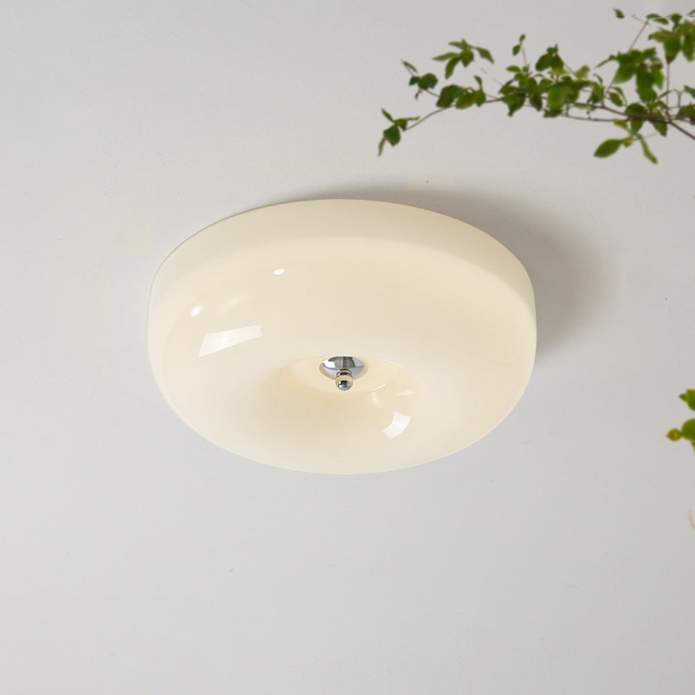 Candy Ceiling Light Cream Glass - Lamp Copper