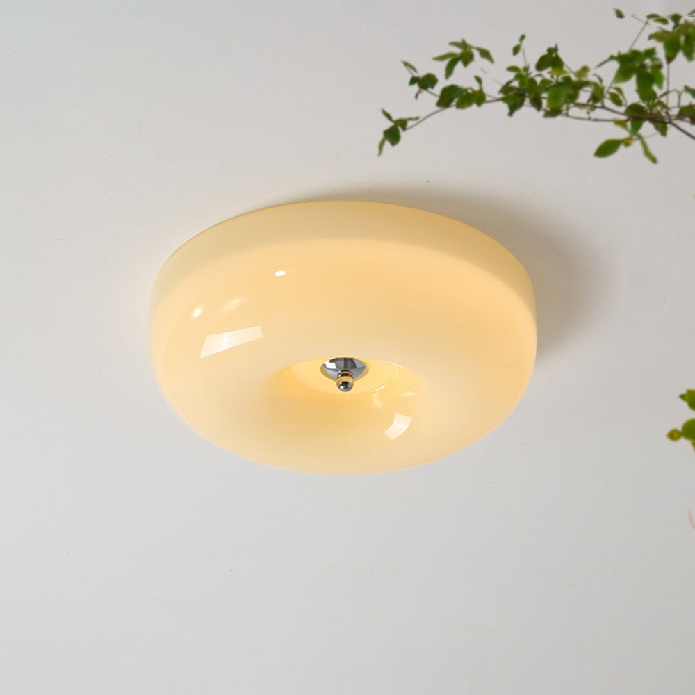 Candy Ceiling Light Cream Glass - Lamp Copper