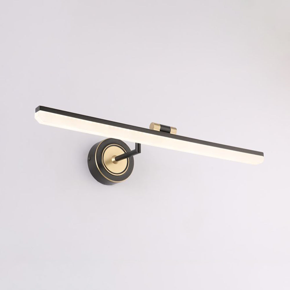 Arisha Vintage Linear Metal/Acrylic Wall Lamp, Black/Gold - Lamp Copper