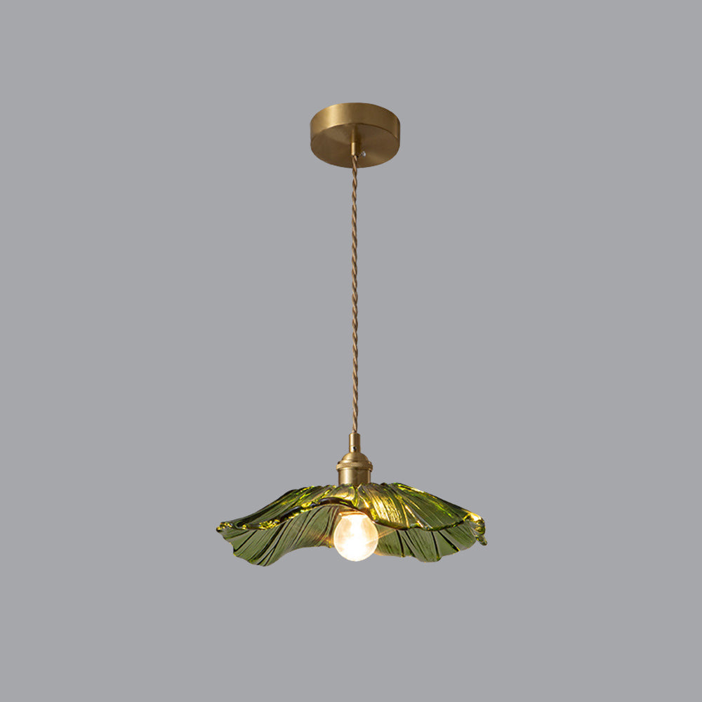 Calia Flower Glass Ceiling/Pendant Light - Lamp Copper