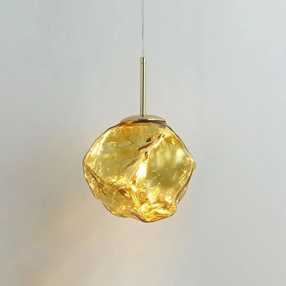 Lava Glass Pendant Light, 4 Colour - Lamp Copper