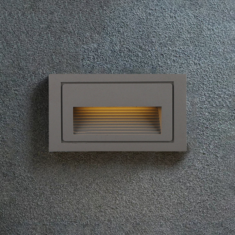 Ray Modern Metal Square Outdoor Deck/Step Light, Black - Lamp Copper