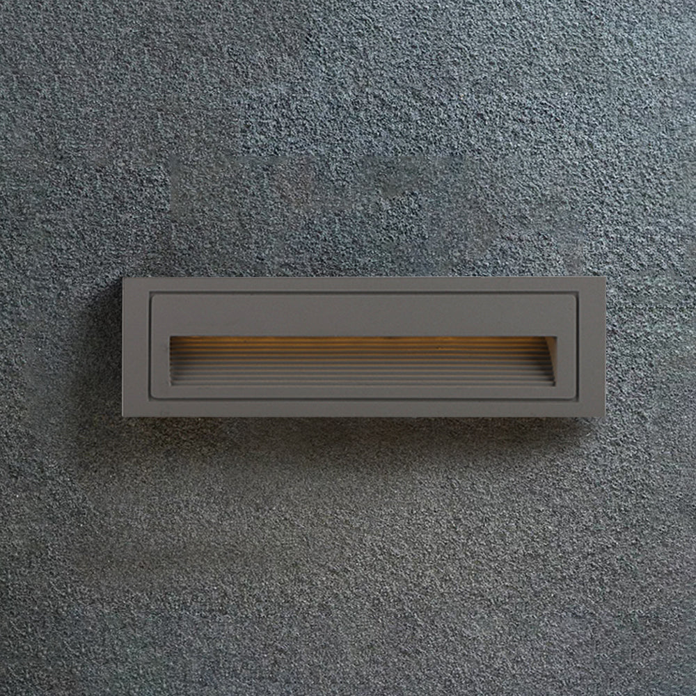 Ray Modern Metal Square Outdoor Deck/Step Light, Black - Lamp Copper