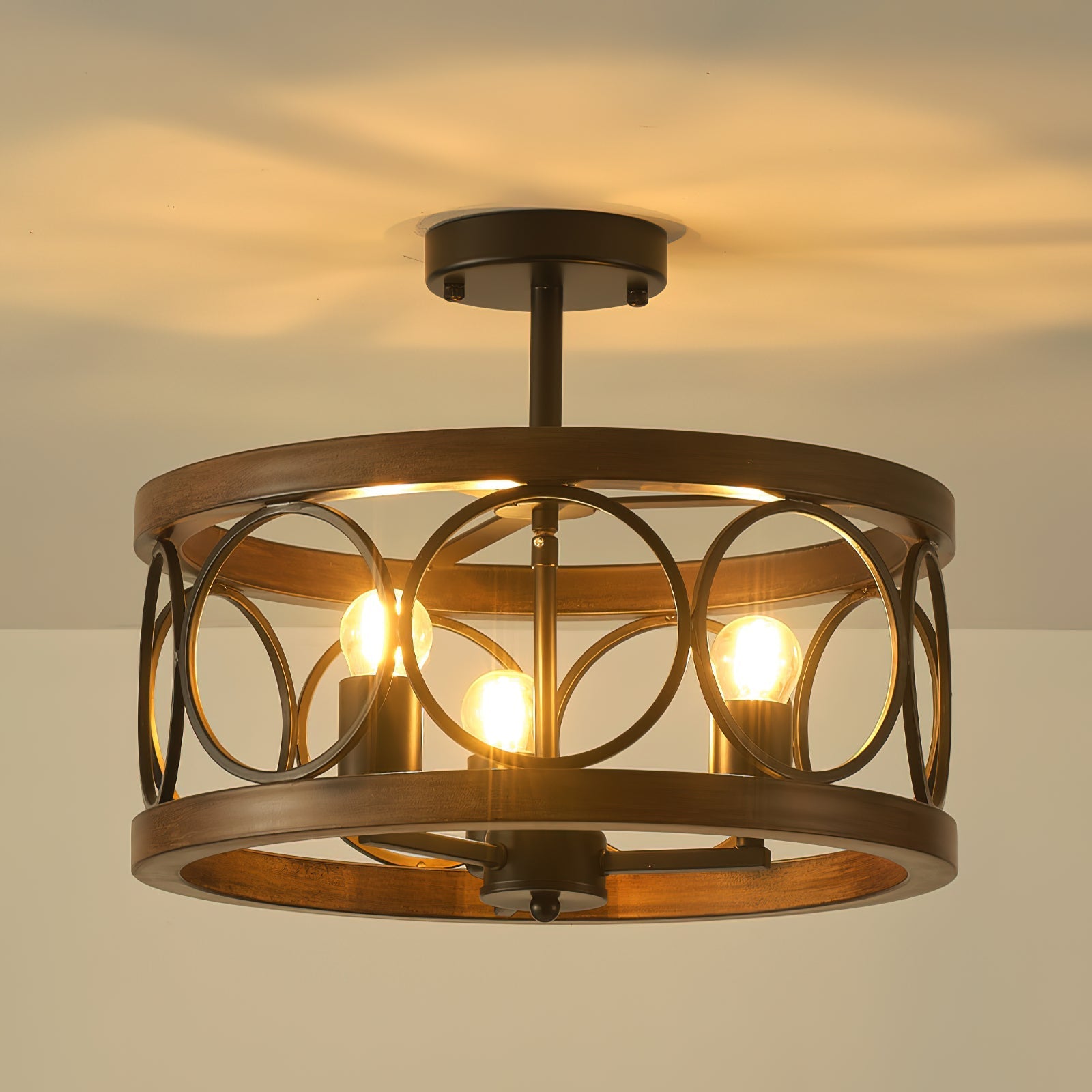 Arthaen Vintage Industrial Metal Ceiling Light - Lamp Copper