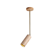 Syraeia Modern Minimalist Surface Wooden Travertine Mount Ceiling Lamp - Lamp Copper