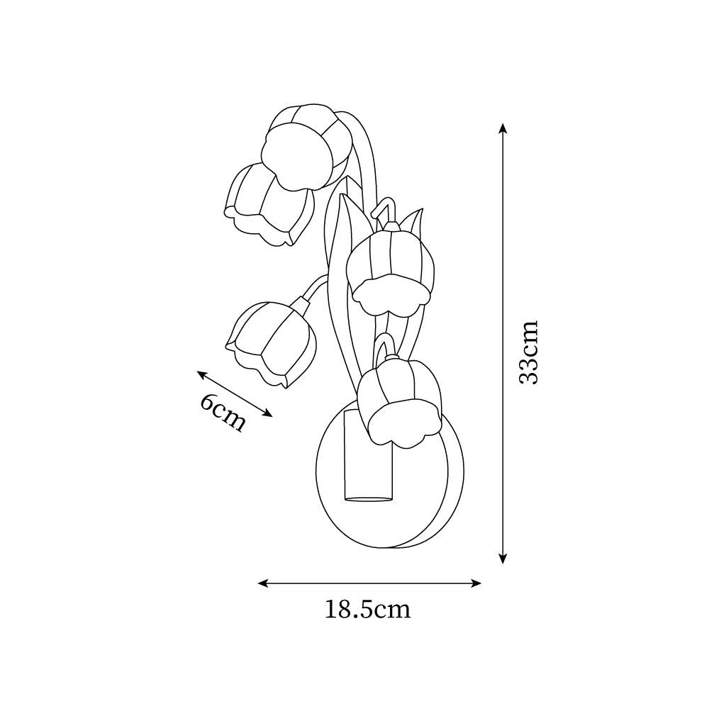 Aelis Natural Orchid Indoor Wall Lamp - Lamp Copper