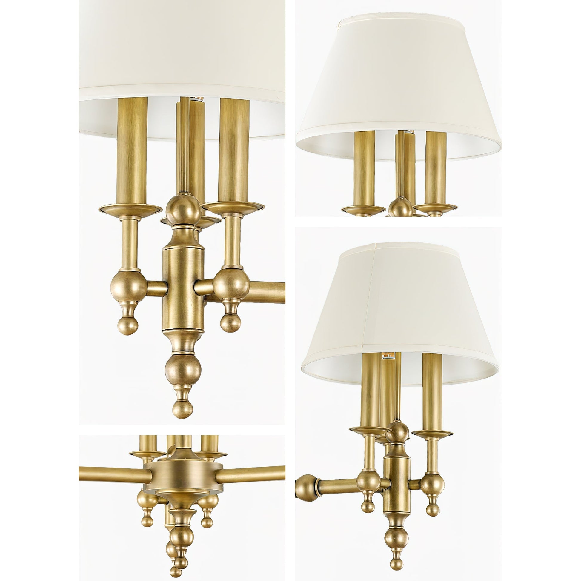 Comarion Vintage Traditional Metal Chandelier - Lamp Copper