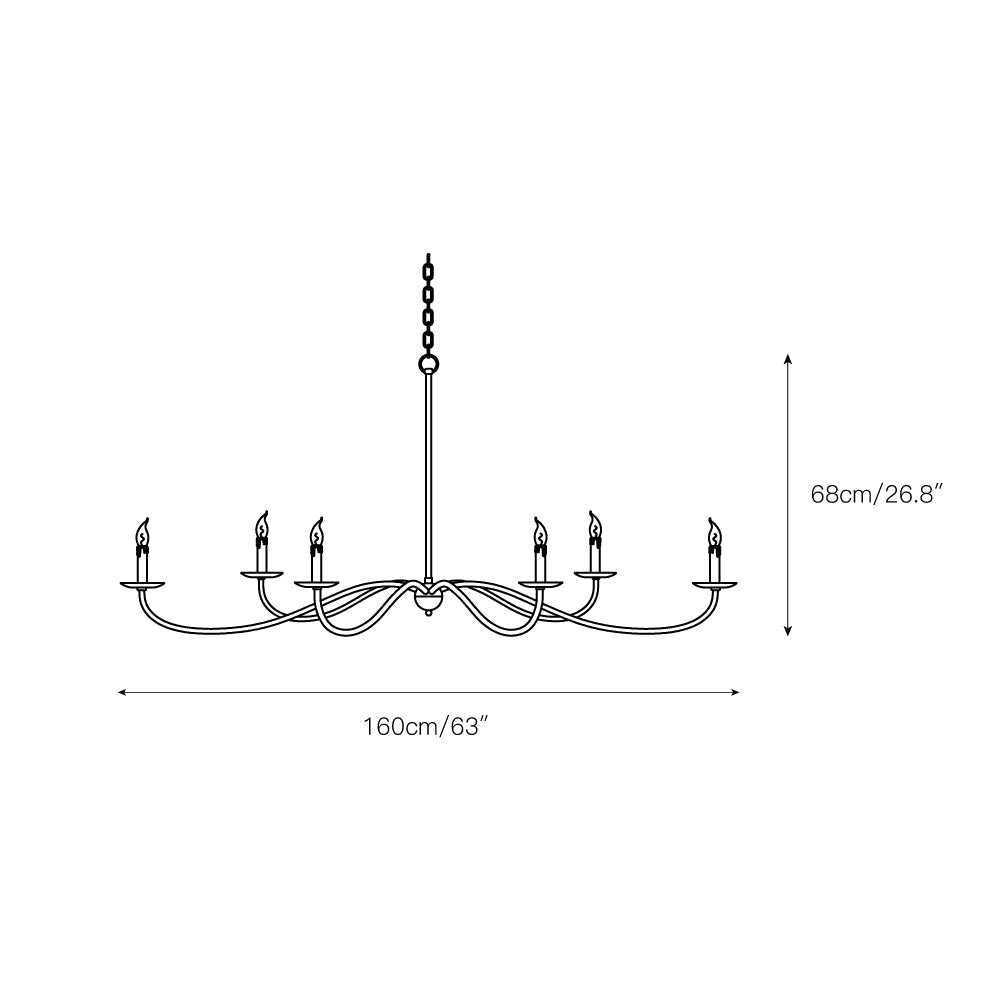 Alfred Chandeliers Candle-style Farmhouse - Lamp Copper