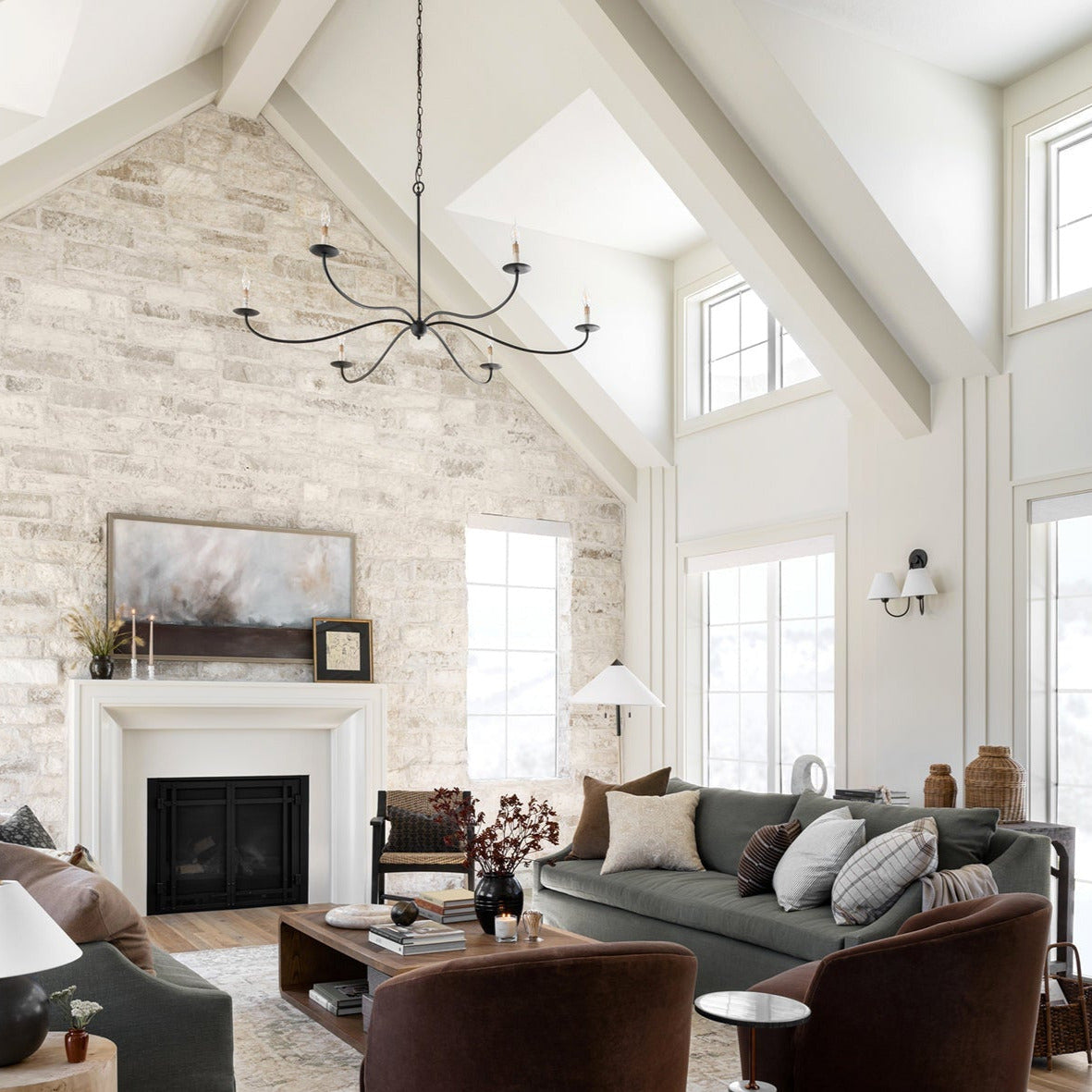 Alfred Chandeliers Candle-style Farmhouse - Lamp Copper