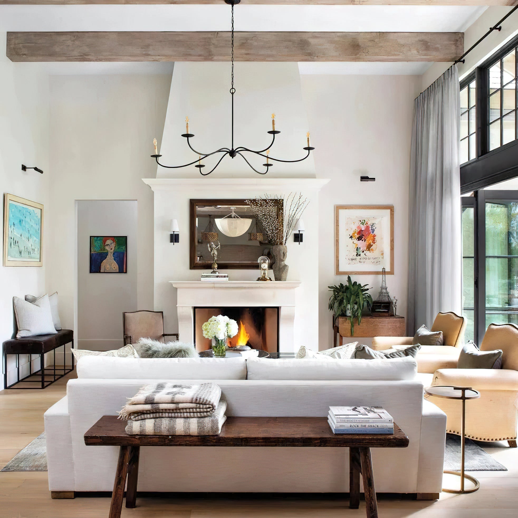 Alfred Chandeliers Candle-style Farmhouse - Lamp Copper
