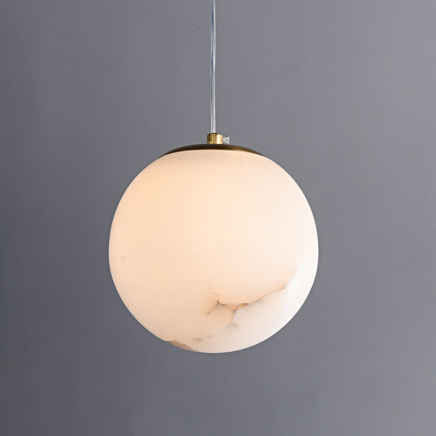 Esolisra Minimalist Alabaster Pendant Light - Lamp Copper