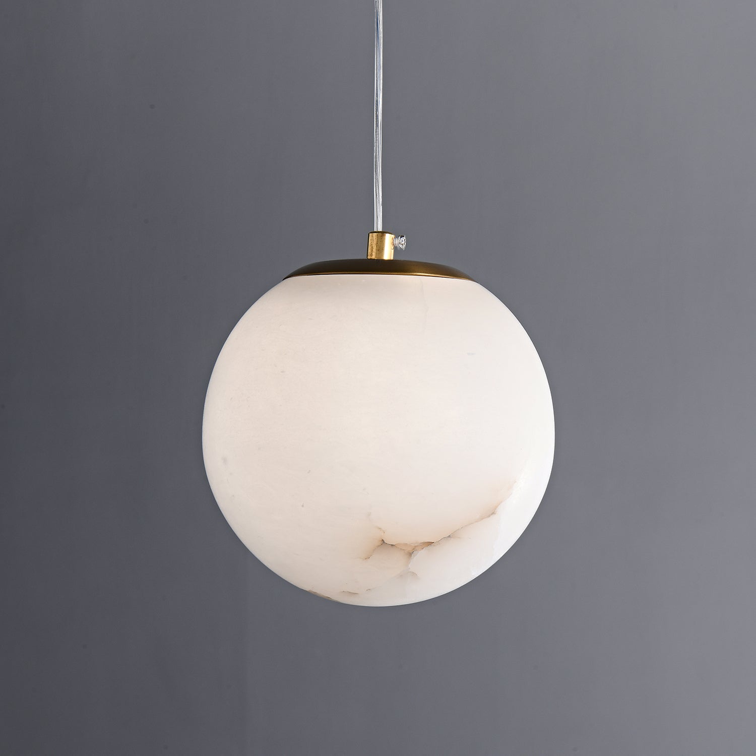 Esolisra Minimalist Alabaster Pendant Light - Lamp Copper