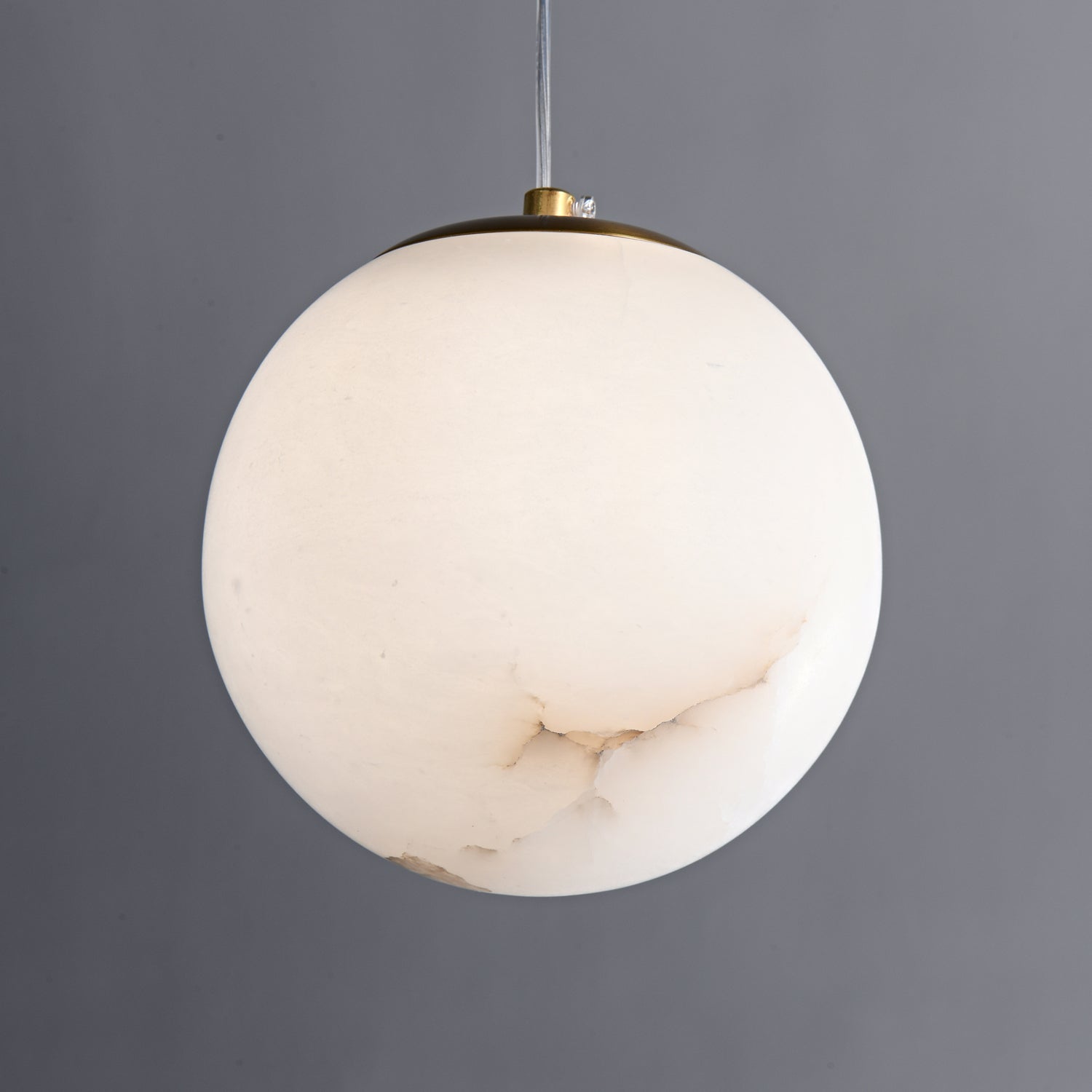 Esolisra Minimalist Alabaster Pendant Light - Lamp Copper
