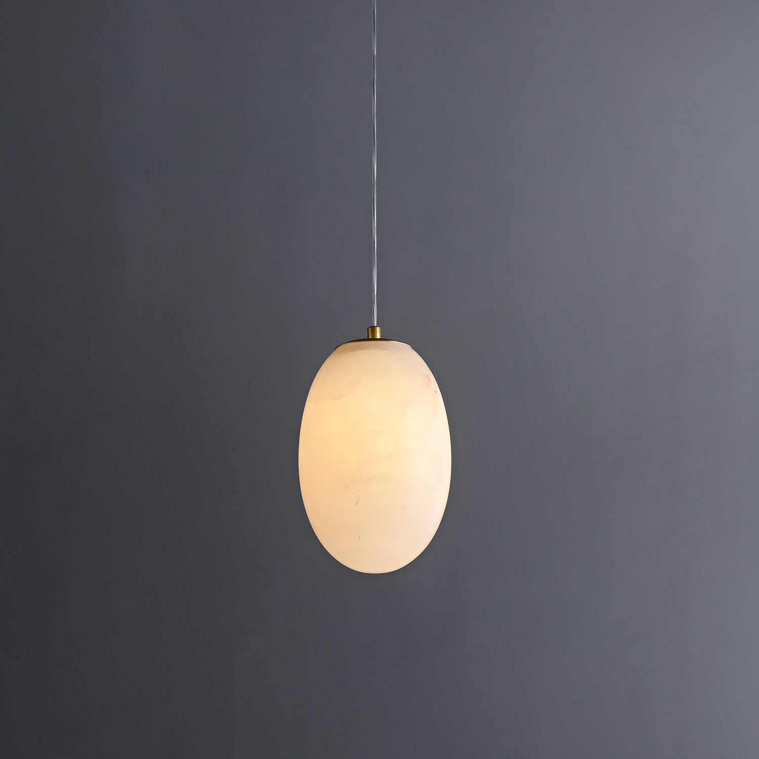 Esolisra Minimalist Alabaster Pendant Light - Lamp Copper
