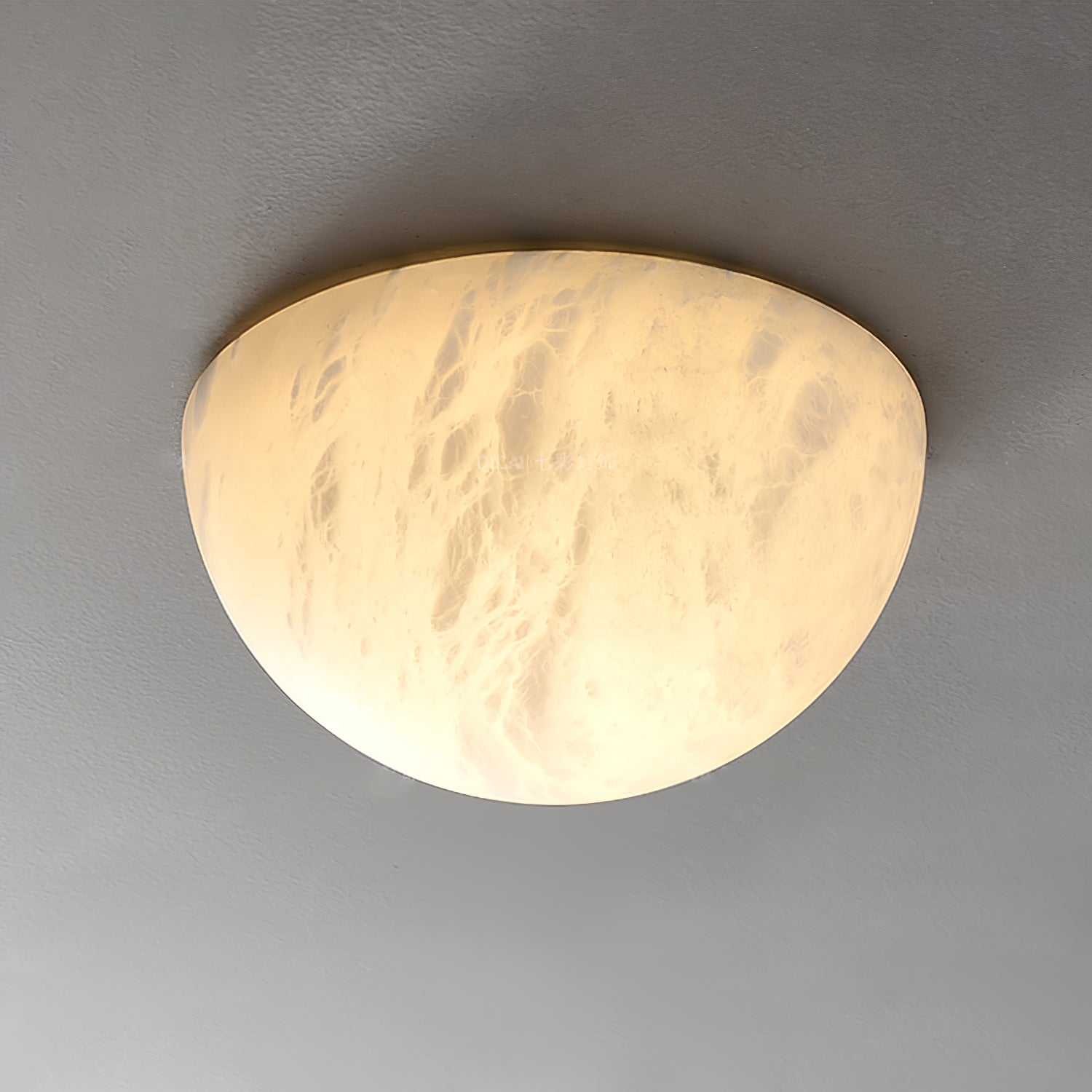 Visoliel Minimalist Alabaster Ceiling Light - Lamp Copper
