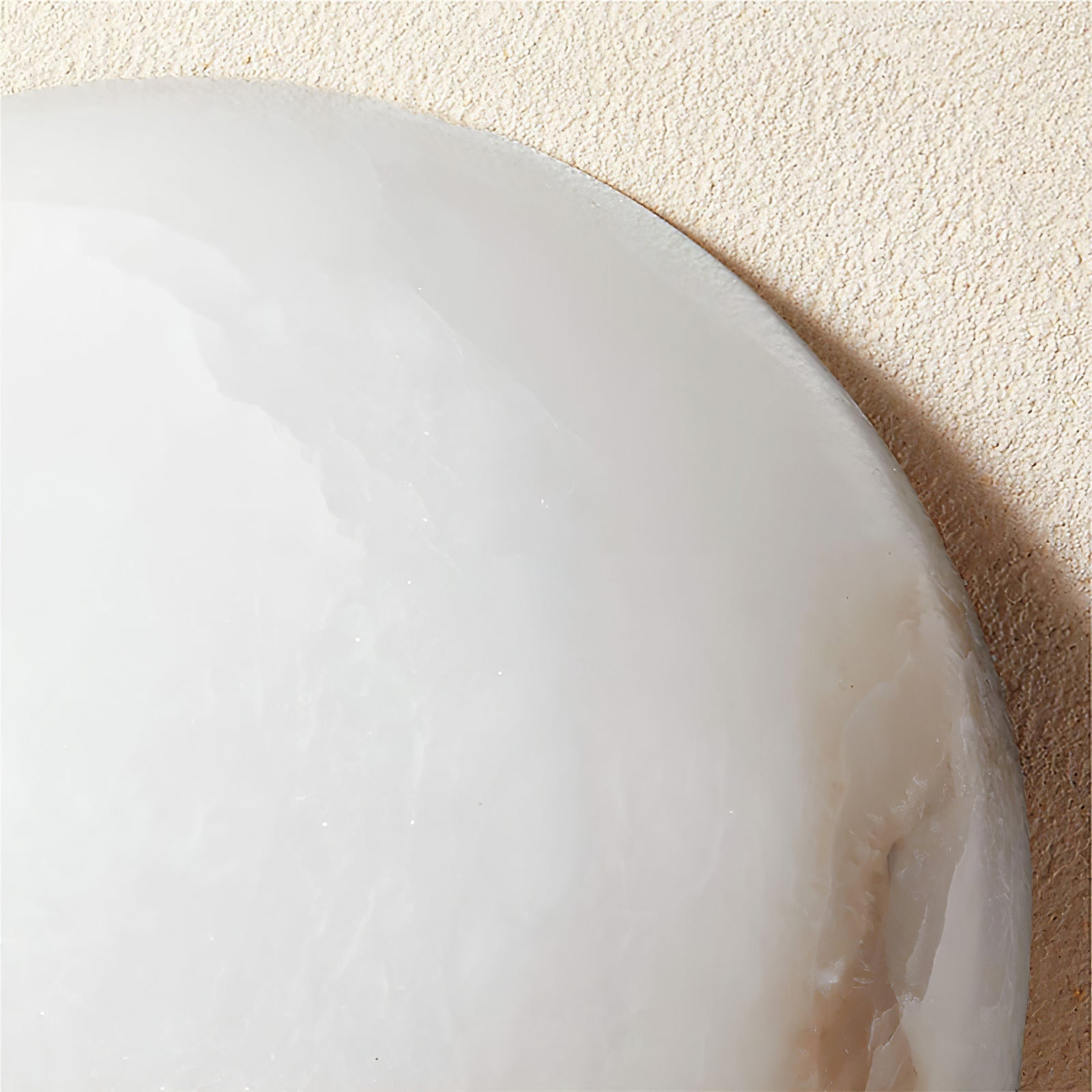 Visoliel Minimalist Alabaster Ceiling Light - Lamp Copper