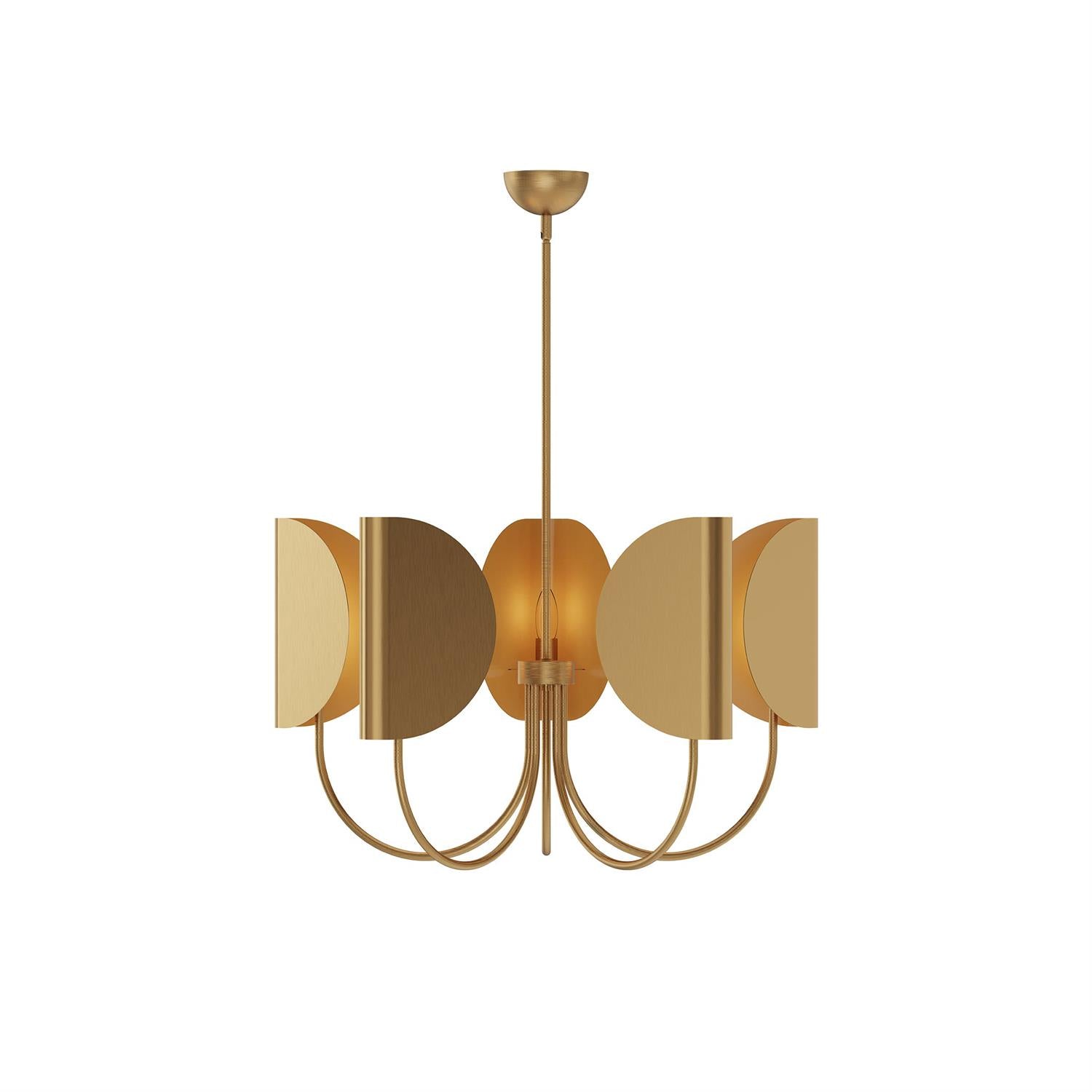 Unoryra Traditional Leaf Brass Fabric Chandelier - Lamp Copper