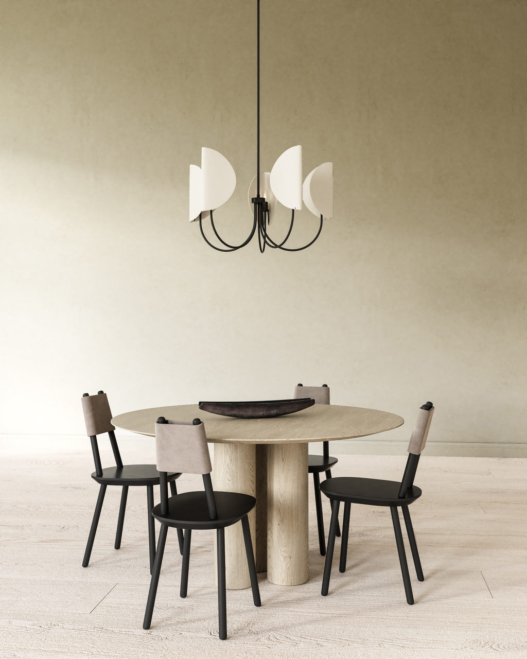 Unoryra Traditional Leaf Brass Fabric Chandelier - Lamp Copper