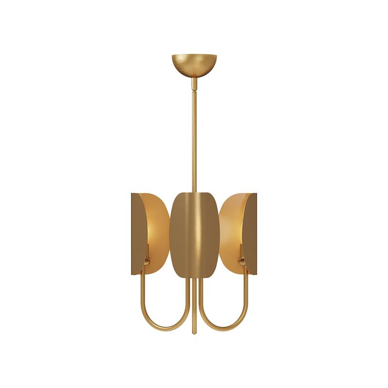 Unoryra Traditional Leaf Brass Fabric Chandelier - Lamp Copper