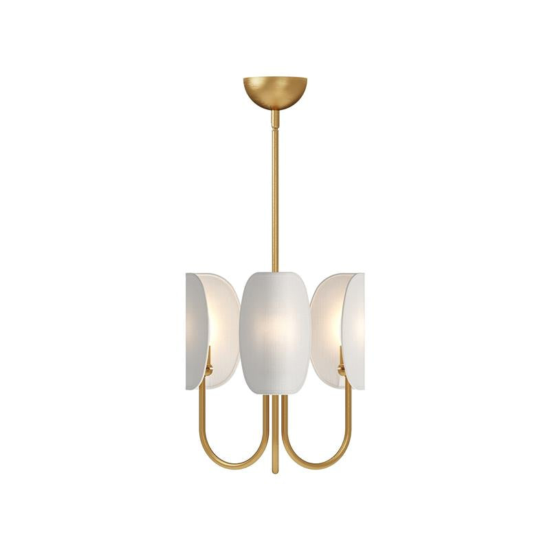 Unoryra Traditional Leaf Brass Fabric Chandelier - Lamp Copper