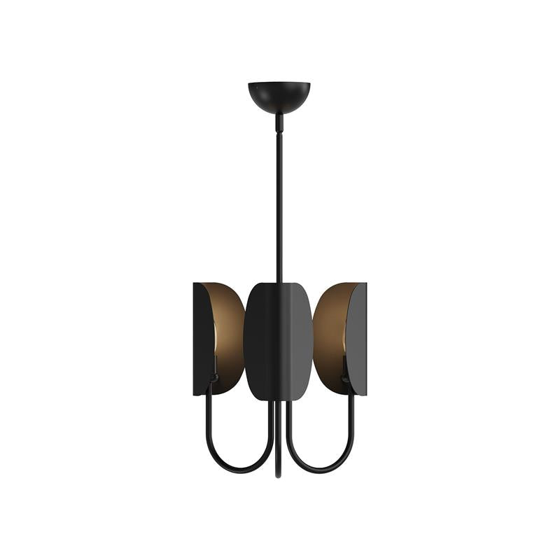 Unoryra Traditional Leaf Brass Fabric Chandelier - Lamp Copper