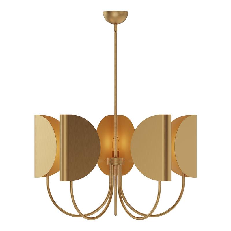 Unoryra Traditional Leaf Brass Fabric Chandelier - Lamp Copper