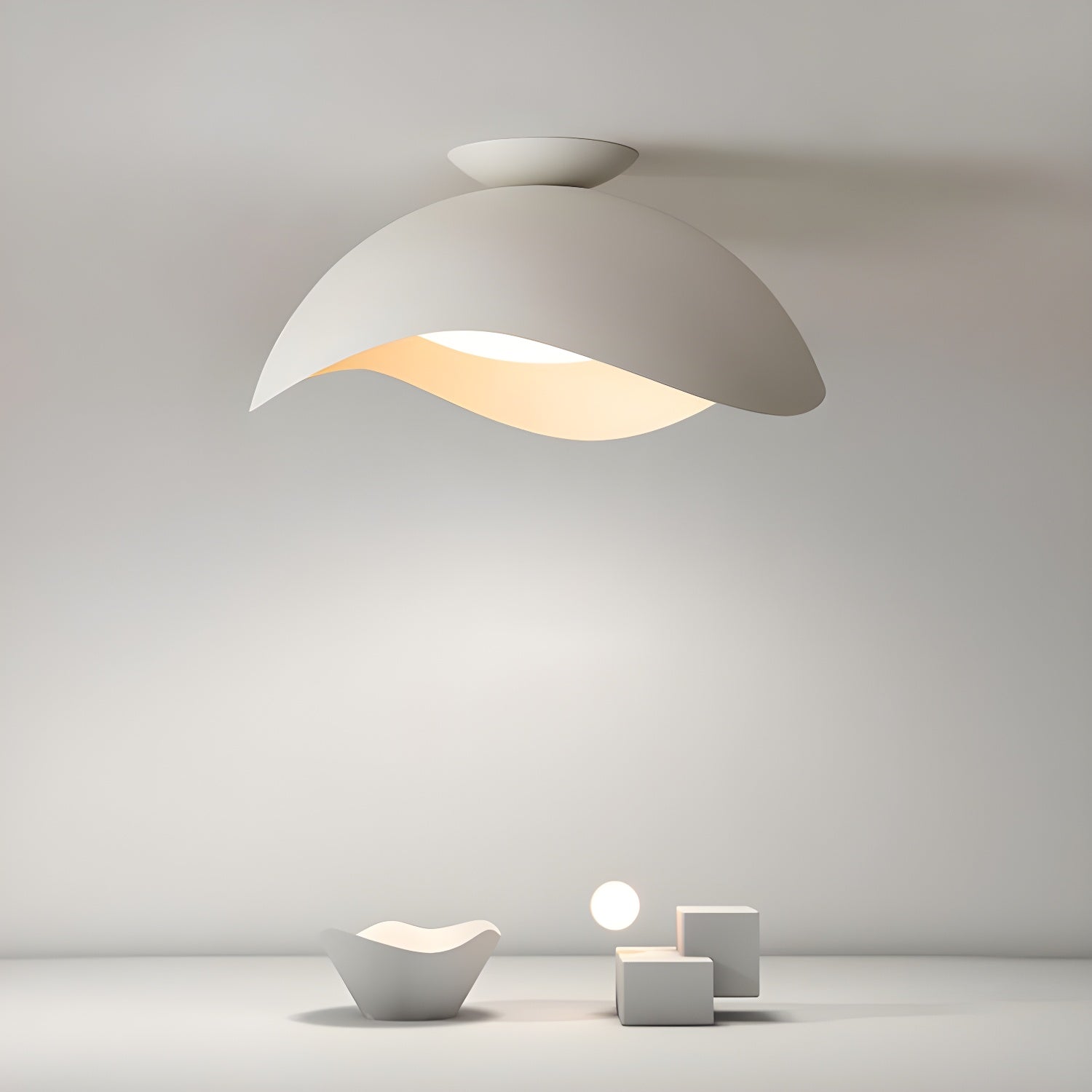 Myox Bowl Wave Ceiling Light - Lamp Copper