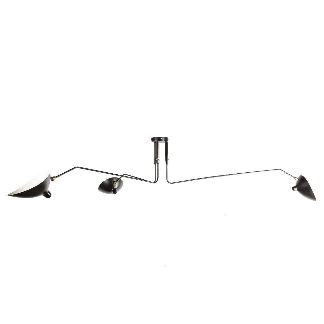 Jaler Industry Three Arm Ceiling Light - Lamp Copper