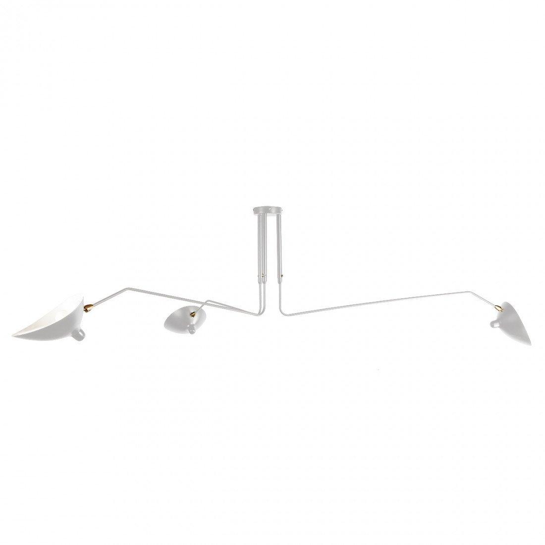 Jaler Industry Three Arm Ceiling Light - Lamp Copper