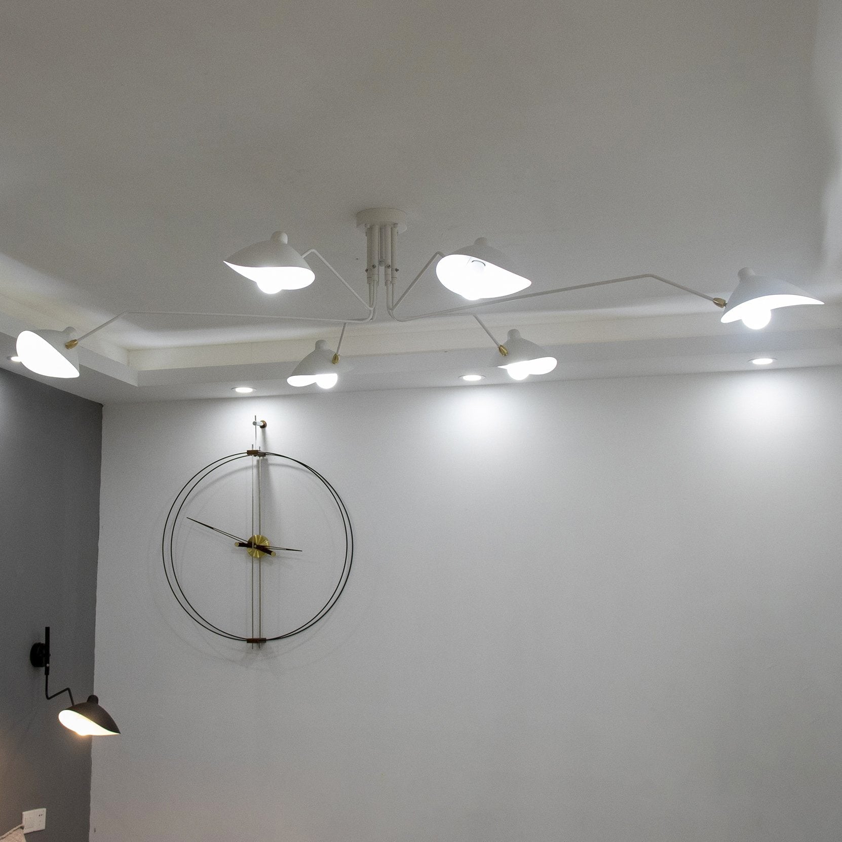 Jaler Industry Three Arm Ceiling Light - Lamp Copper
