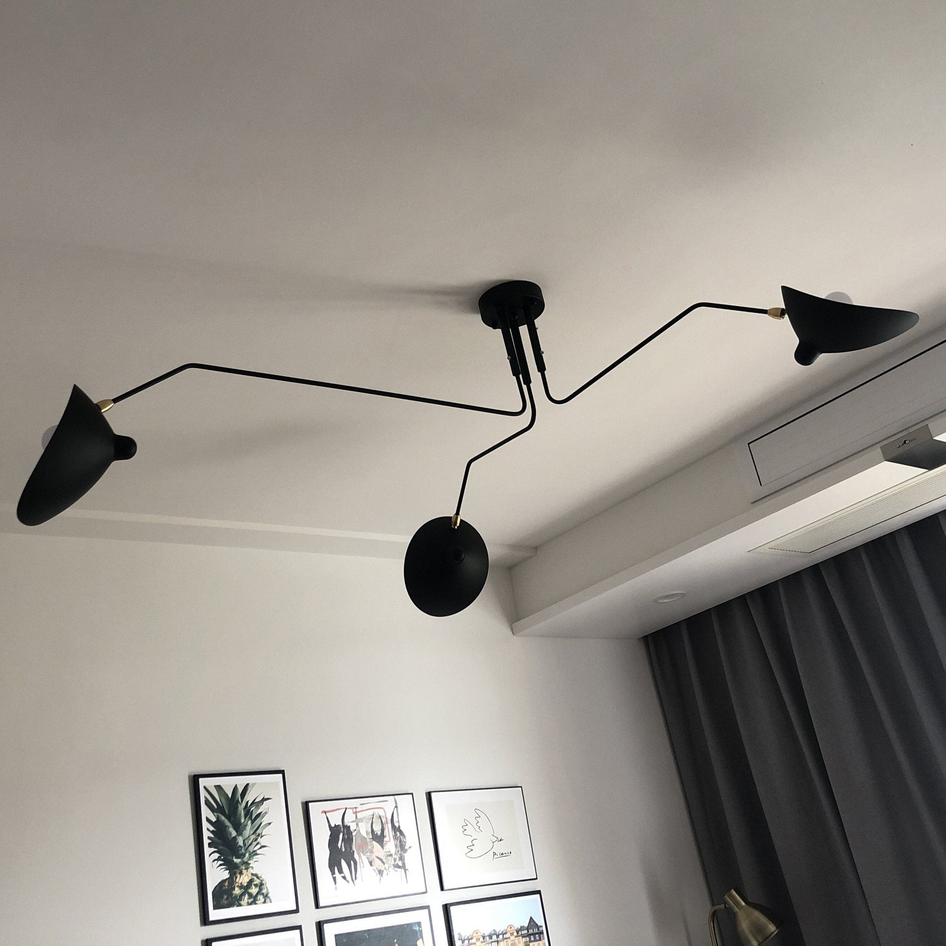 Jaler Industry Three Arm Ceiling Light - Lamp Copper