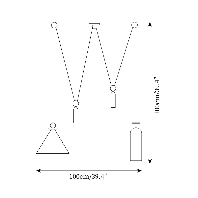 Covine Multi-Shape Adjustable Pendant Light - Lamp Copper