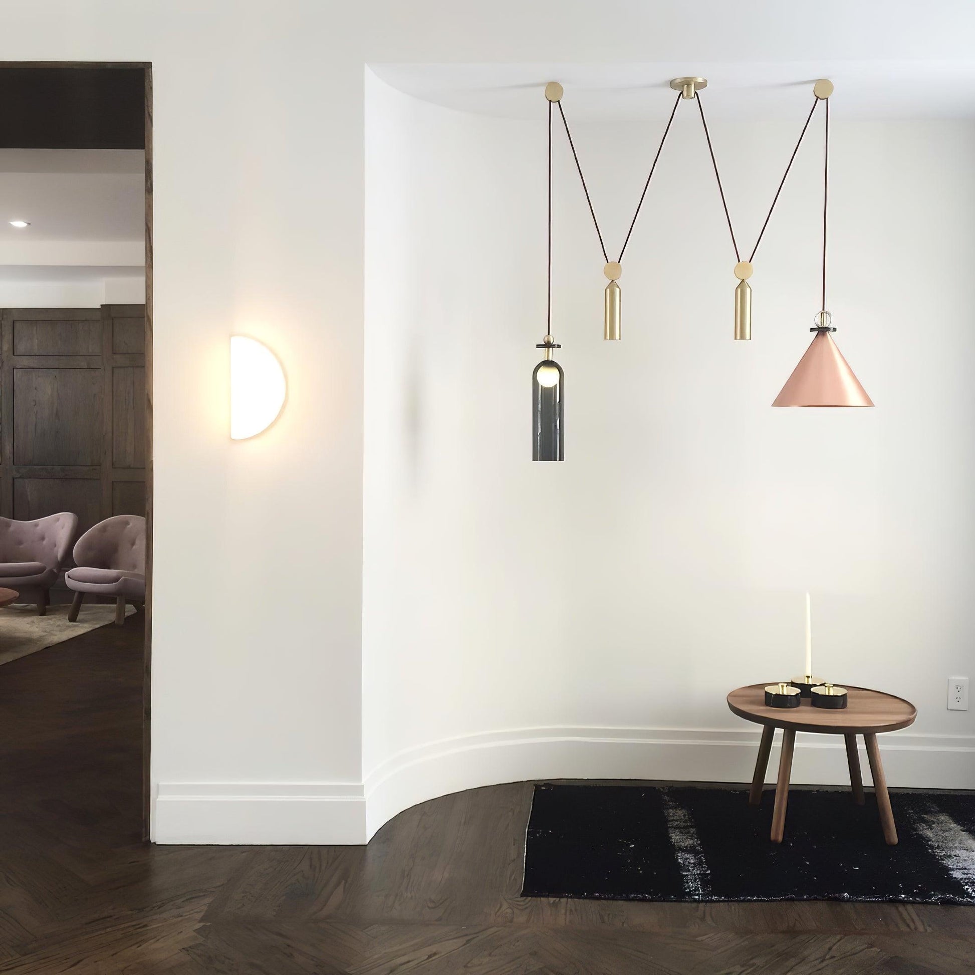 Covine Multi-Shape Adjustable Pendant Light - Lamp Copper