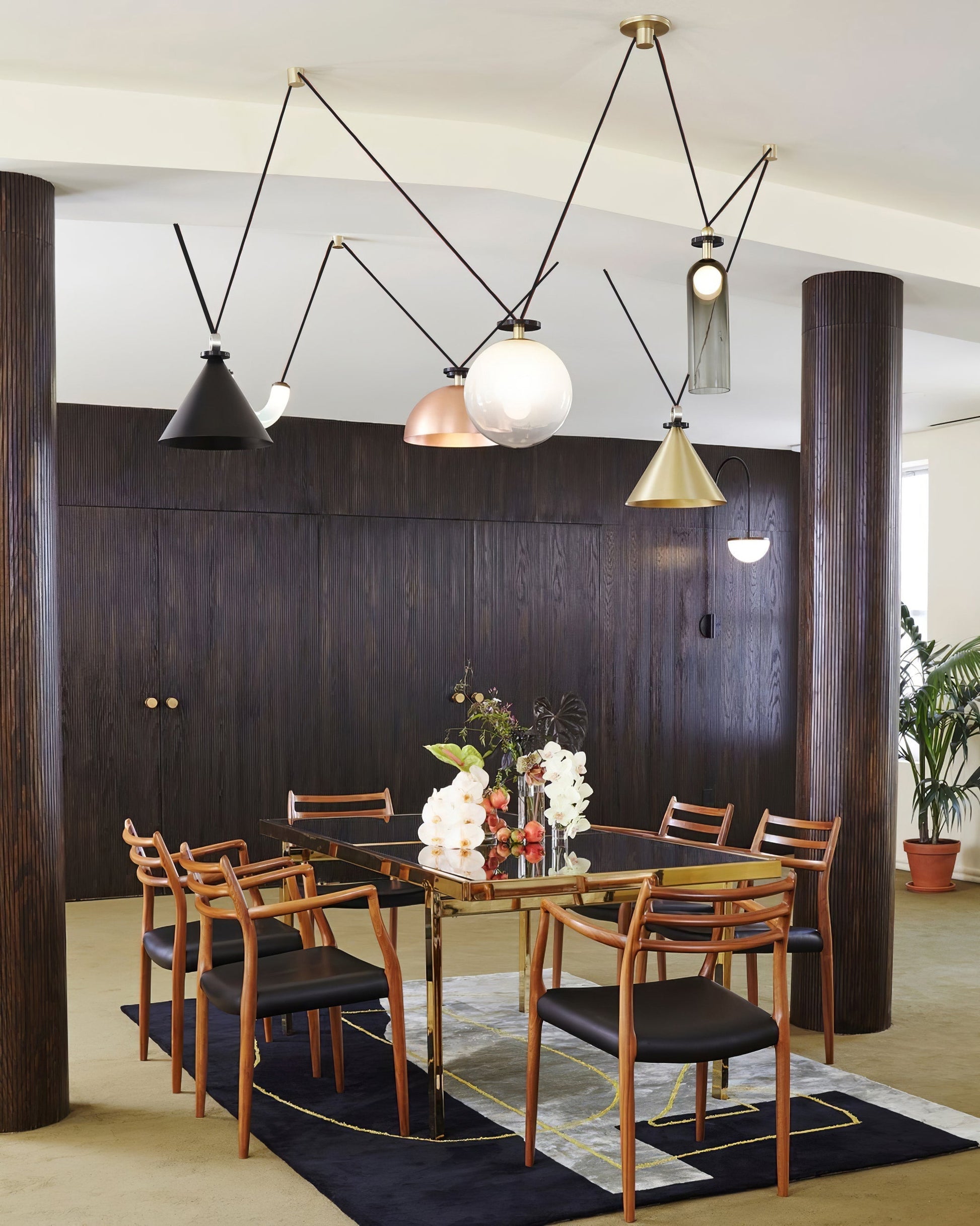 Covine Multi-Shape Adjustable Pendant Light - Lamp Copper