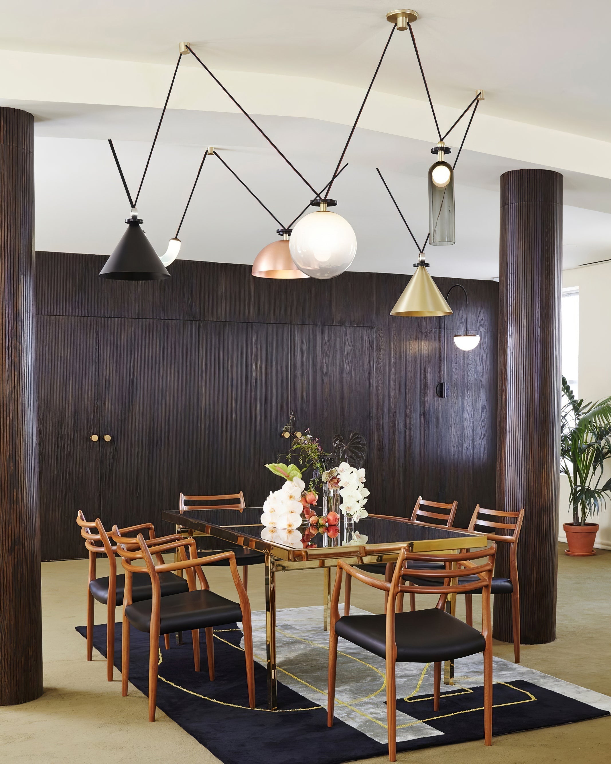 Covine Multi-Shape Adjustable Pendant Light - Lamp Copper