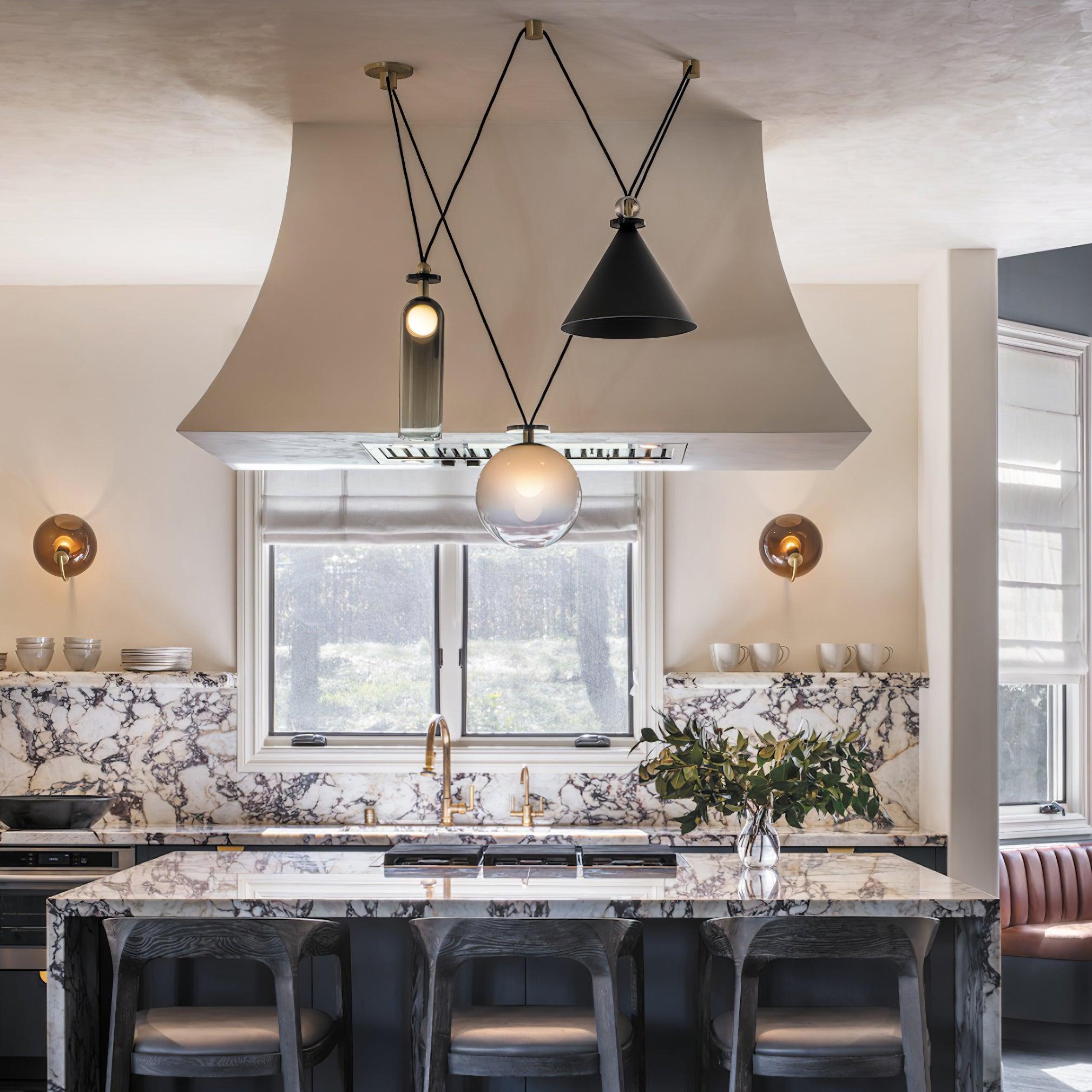Covine Multi-Shape Adjustable Pendant Light - Lamp Copper