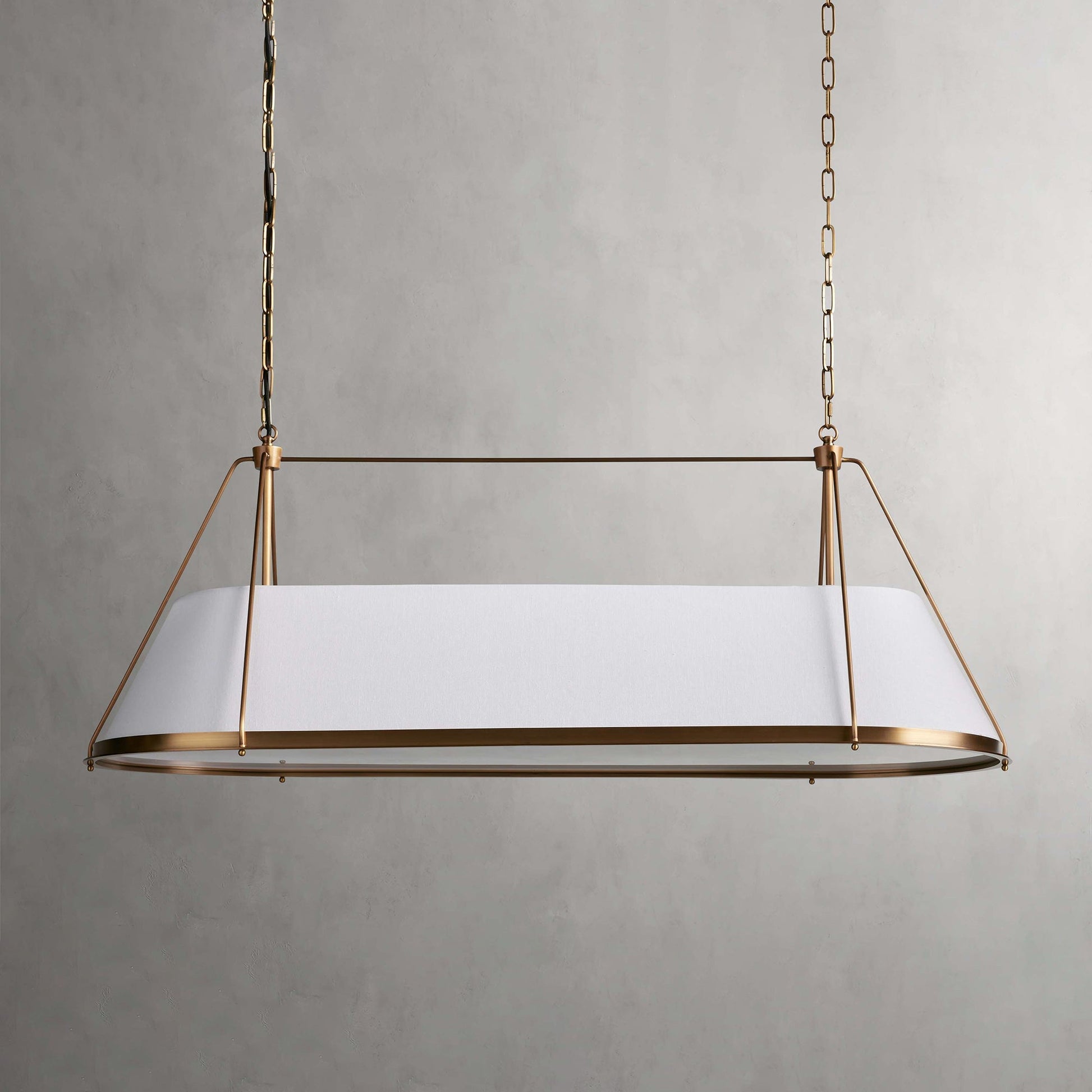 Lysilara Vintage Industrial Linear Fabric Chandelier - Lamp Copper
