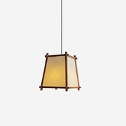 Calira Pendant Light Fabric Geometric - Lamp Copper