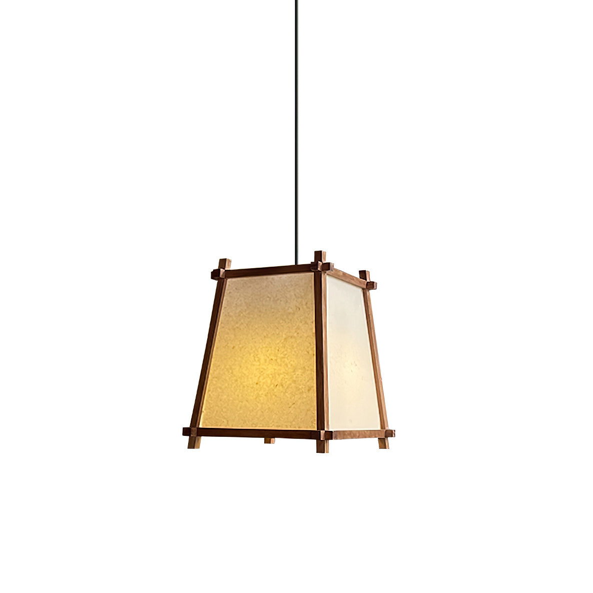 Calira Pendant Light Fabric Geometric - Lamp Copper