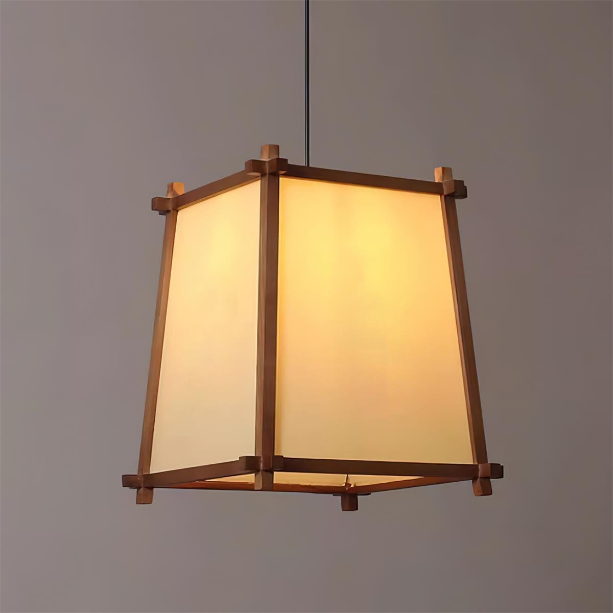 Calira Pendant Light Fabric Geometric - Lamp Copper