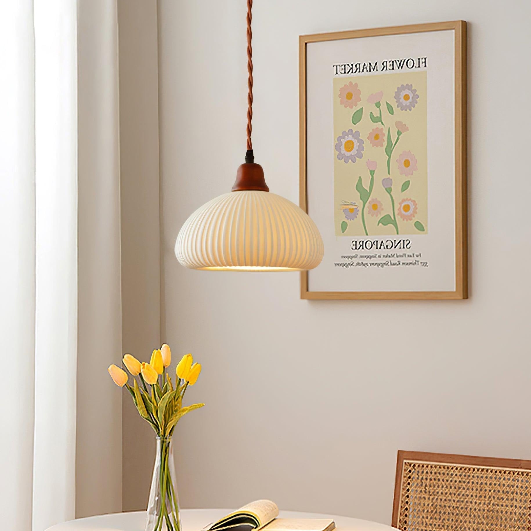 Claire Ceramic Pendant Lights - Lamp Copper