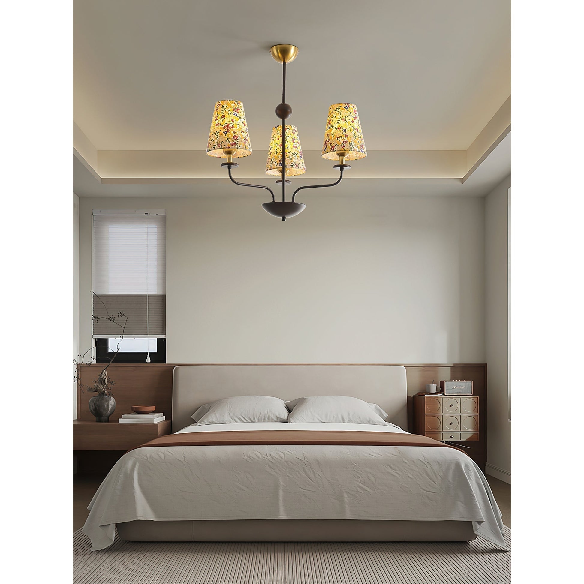 Aurmaren Vintage Industrial Fabric Chandelier - Lamp Copper