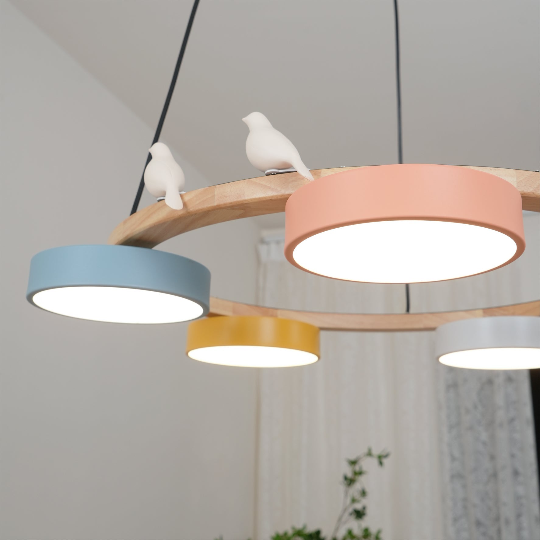Cliff Chandelier Bird Round - Lamp Copper