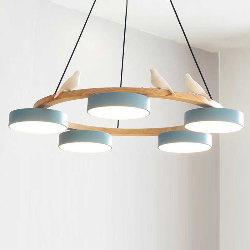 Cliff Chandelier Bird Round - Lamp Copper